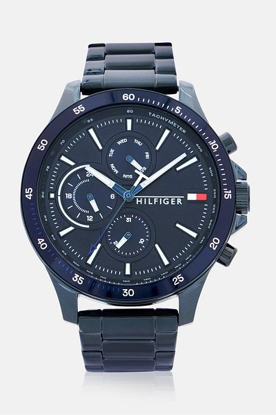 Tommy Hilfiger Men 1791720 Stainless Steel Analog Watch 46 mm, Navy