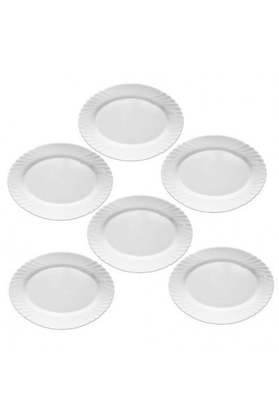 Bormioli Rocco Set of 6 oval opal plates BORMIOLI EBRO 22x15cm