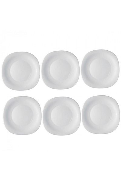 Bormioli Rocco Set of 6 opal plates 27x27cm MN011010 BORMIOLI ROCCO PARMA
