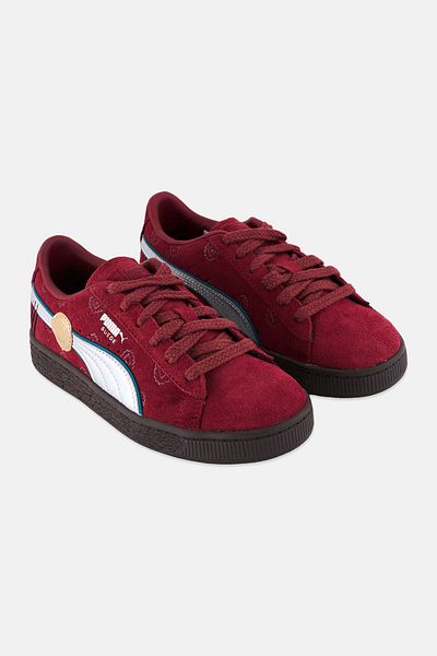 Puma X One Piece Kids Boy Suede 2 Ps Shoes, Dark Red