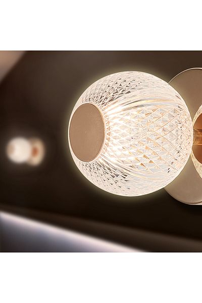 Braytron Sconce Br-bv01-00013, 1xg9, Gold Transparent
