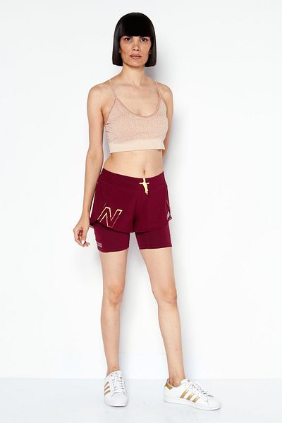 New Balance Women Sportswear Fit Training Shorts, Maroon