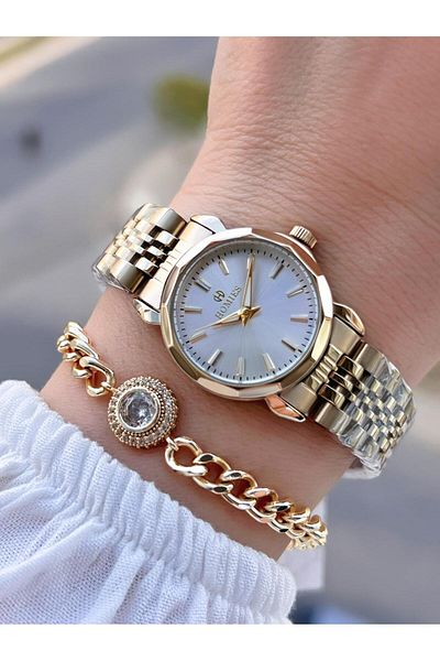 Homies Steel Cord 2 Years Warranty 30 Mt Water Resistant Women Wrist Watch+Bracelet Hm.B26416.2