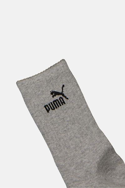 Puma Men 1 Pair Brand Logo Outdoor Socks, Grey
