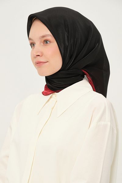 Madame Polo Κεχριμπάρι Τετράγωνο Φουλάρι Πολύχρωμο 90x90 εκ. Μη ολισθηρό ύφασμα