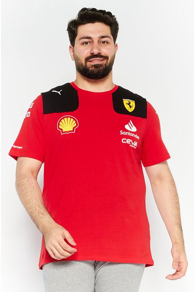 Puma X Scuderia Ferrari Men Sportswear Fit Short Sleeve Outdoor T-shirt, Red