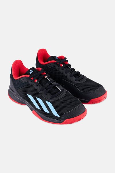adidas Kids Boy Courtflash Lace Up Tennis Shoes, Black