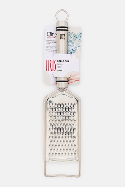 IRIS Stainless Steel Kitchen Vegetable Grater, Silver