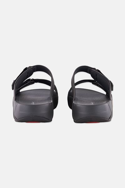 English Laundry Men Two Strap Slip On Arabic Sandals, Dark Grey