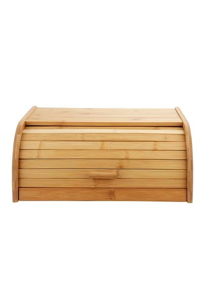 rexa Bamboo Bread Box – Beige | 15.7 x 10.6 x 6.6 inch | Fresh Bread Storage Container