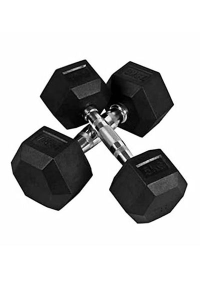 BODY SCULPTURE 2-Piece Hex Rubber Dumbbell Set 5kg