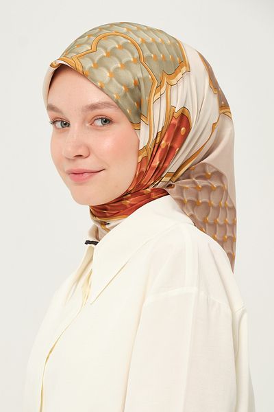 Madame Polo Eșarfă din raion imprimată, multicoloră, fără riduri