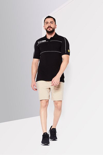Puma x Scuderia Ferrari Men Sportswear Fit Short Sleeve Training Polo Shirt, Black