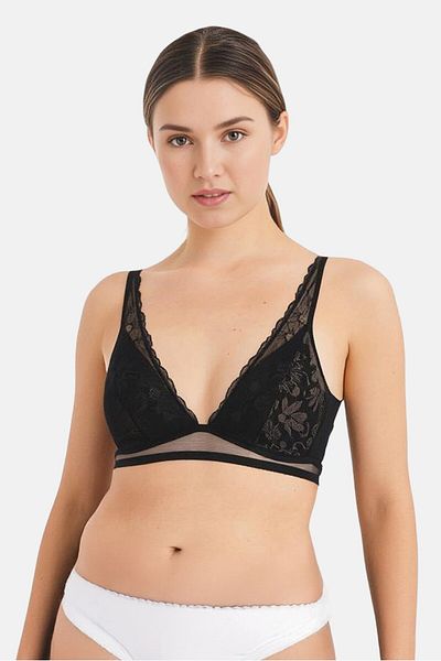 Calvin Klein Women Lace Lightly Padded Bra, Black