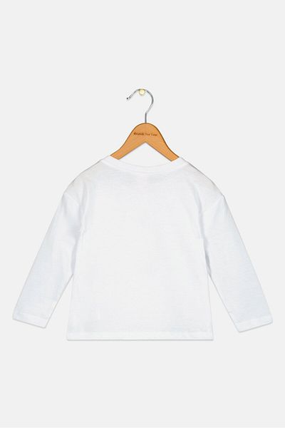 Koton Toddlers Girl Crew Neck Long Sleeves Embroidered T-Shirt, White