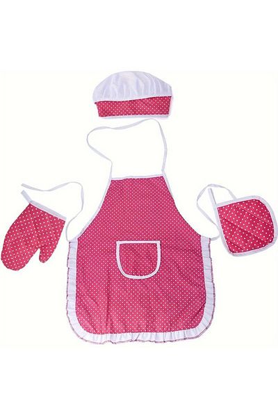 SOLLUXE Costume de bucatar pentru copii, joc de rol 3-12 ani