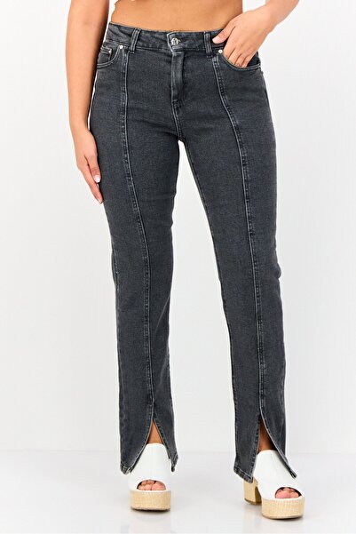 Don't Call Me Jennyfer Women High Waist Washed Bootcut Jeans, Black