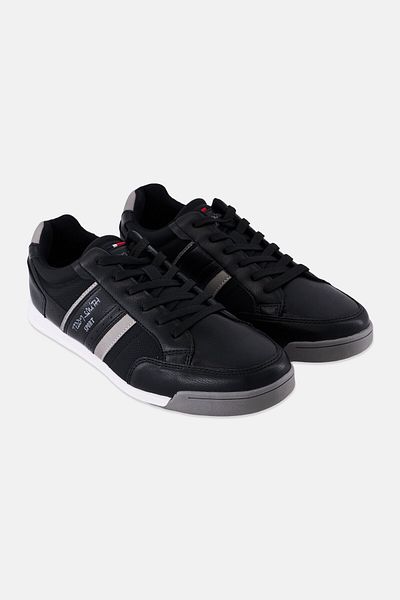 Teddy Smith Men Brand Logo Lace Up Outdoor Shoes, Black