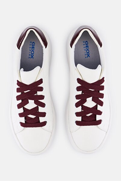 Geox Women D Spherica EC4 Lace UP Casual Shoes, White