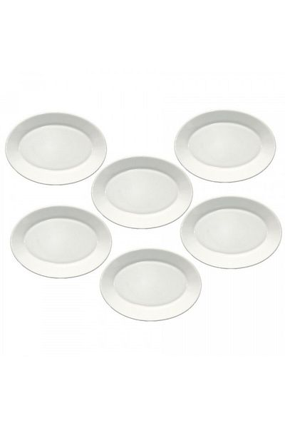 Bormioli Rocco Set of 6 oval opal plates 36cm BORMIOLI ROCCO TOLEDO