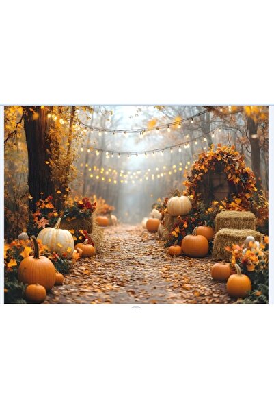 PROMISEBACKDROP2 خلفية لالتقاط الصور، بتصميم اليقطين، خلفية قماشية مقاس 250×200