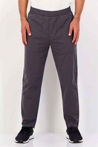 RBX Men Sportswear Fit Plain Outdoor Track Pants, Dark Grey
