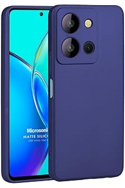 AMAZON TOHUM Microsonic Matte Silicone Case for Vivo Y36 Navy Blue [Case Compatible with Y36 - Navy Blue]