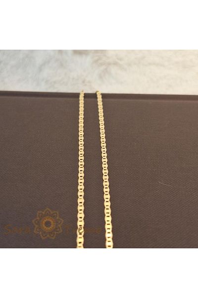 saratremo Classic Unisex Gold-Plated Necklace, Plaques Model, 55/60 cm