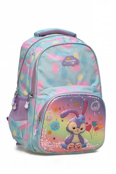 ELATAE Children's 4-Piece School Set Primary School Bag & Thermal Lunch Box & Pen Holder & Water Bottle 1370