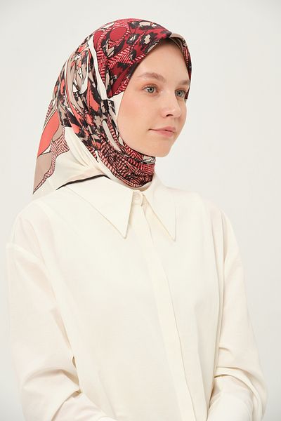 Madame Polo Printed Rayon Scarf Multicolor Wrinkle-Free Patterned