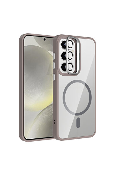 m.tk moveteck Samsung Galaxy S24 Fe Kılıf Standlı Mika Magsafe Hassas Buton M...