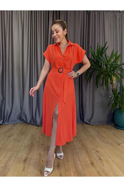 Size Özgü Narcissi Side Scalloped Dress