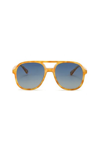 Toz Vintage Zoreya Orange Patterned Vintage & Retro Unisex Sunglasses