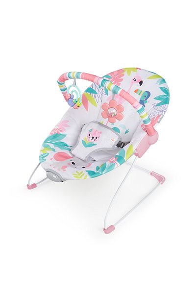 Bright Starts Flamingo Vibes Vibrating Bouncer, 0 - 6 Months