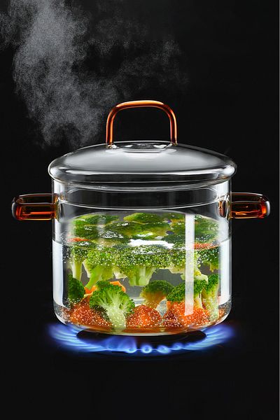 Karaca Borglas Braun Series Glass Deep Pot 18 cm