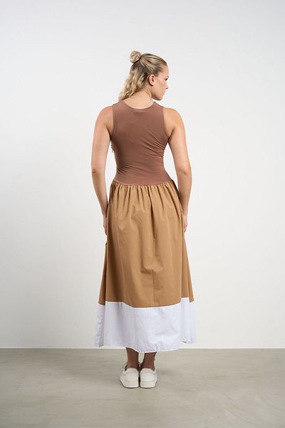 HANIQA Rochie de damă din bumbac pieptănat cu buzunare Princess Cut - 36-50 |   1027
