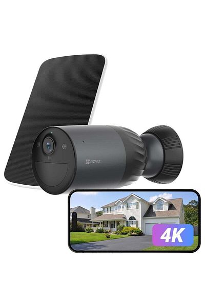 EZVIZ طقم BCIC، 8 ميجابكسل، 4K | كاميرا ببطارية قابلة لإعادة الشحن مع لوحة شمسية