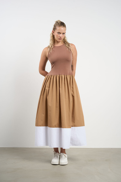 HANIQA Kadın Cepli Penye Elbise Prenses Kesim - 36-50 | 1027