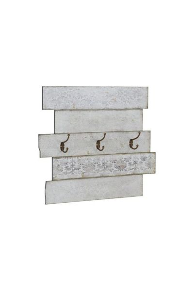luna home Sibiu Emma hanger made of pastel gray MDF with a vintage look 66x55 cm
