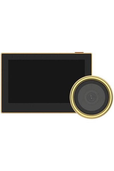 EZVIZ جهاز عرض باب HP2، شاشة ملونة داخلية مقاس 4.3 بوصة، دقة 2 ميجابكسل، زاوية رؤية واسعة 146 درجة، ذهبي