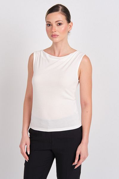 ONLY Women's Onlfree Sleeveless Crew Neck T-Shirt 15351020 Ecru