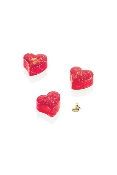 silikomart Polycarbonate mold for heart pralines, Tesoro-p, 24 cavities, 30×27×16mm