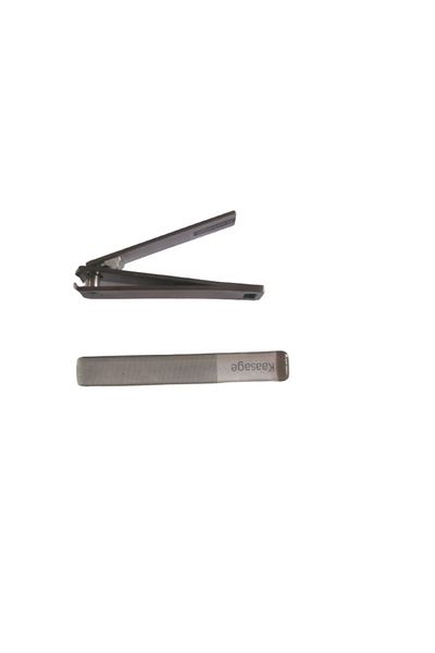OEM Kaasage 2-piece nail clipper and file set, stainless steel, glass