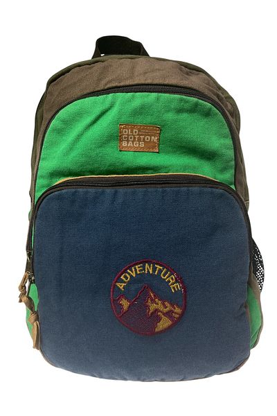 Old Cotton Quality Black Vintage Casual Printed Design Daily Outing School Backpack Revilla Bag 28X38Cm