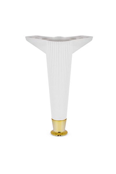 Badem10 Picior de Mobilier 22 cm Culoare Aur Alb Picior din Plastic Canapea Fotoliu Modele