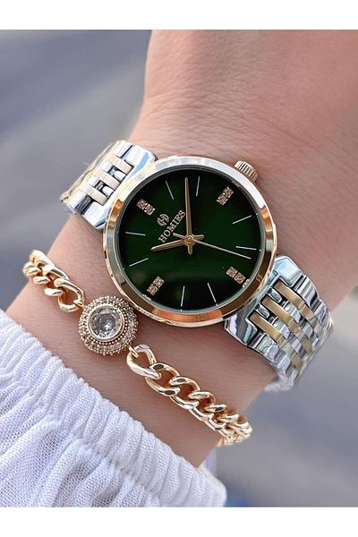 Homies Steel Cord 2 Years Warranty 30 Mt Water Resistant Women Wrist Watch+Bracelet Hm.B233240.4