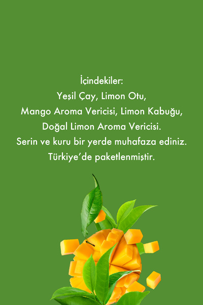 Mesh Stick 16'lı Yeşil Çay Mango Bitki Ve Meyve Çayı 2 Paket Birarada