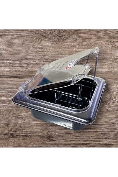 Matar Endüstriyel Mutfak Ekipmanları Polycarbonate Pickles Pepper Pot with Openable Lid - with Bahatralik Tongs as a Gift