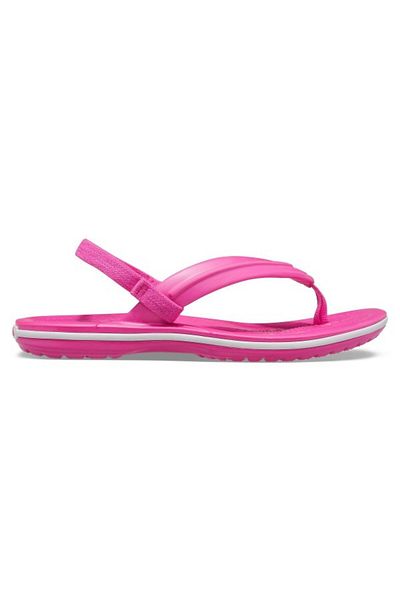 Crocs Kids' Crocband Strap Flip Flops 29-30 EU - C12 US Pink - Electric Pink
