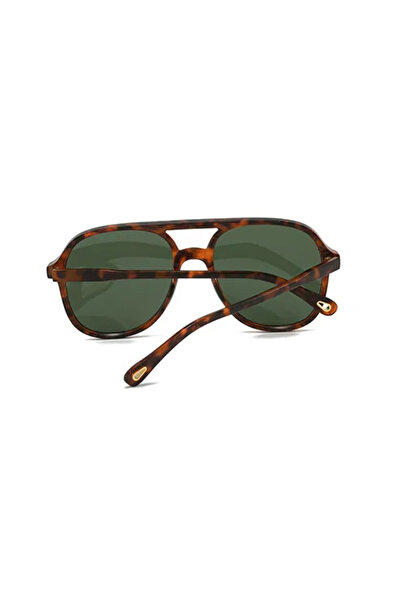 Toz Vintage Zoreya Leopard Pattern Green Glass Vintage & Retro Unisex Sunglasses